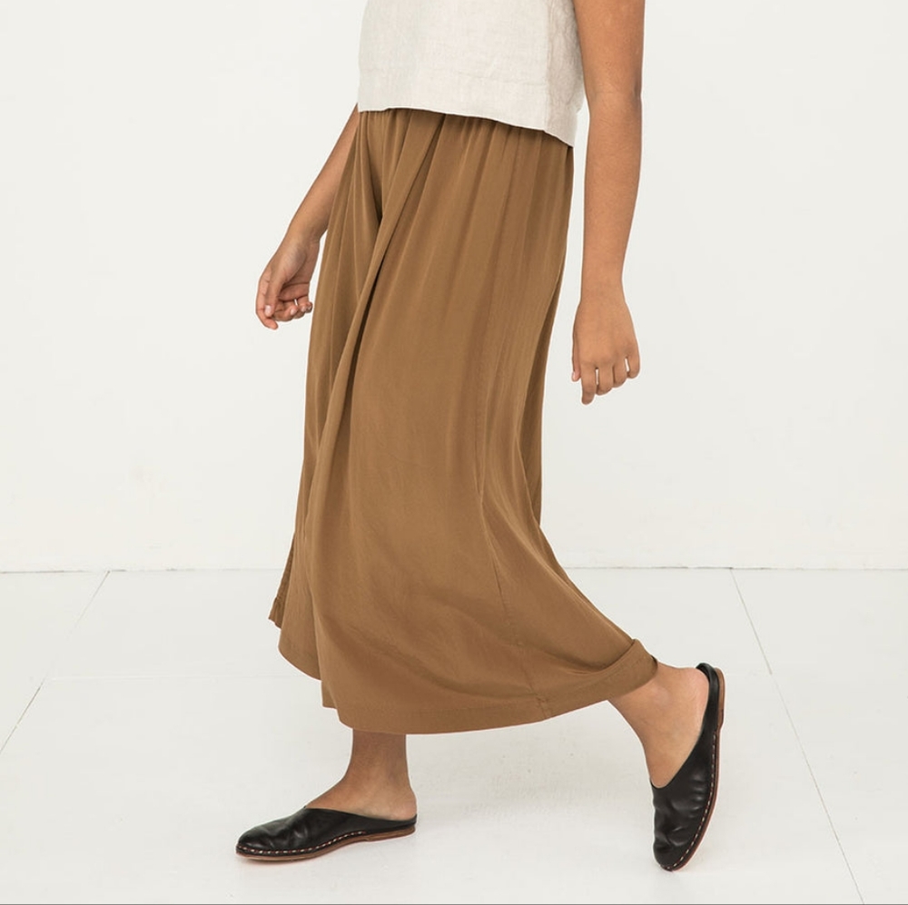 Elizabeth Suzann Moss Silk Andy Palazzo Pants